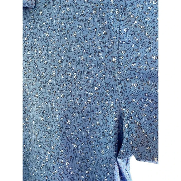 Peter Millar Summer Comfort Football Performance Polo Shirt Size XL - Picture 3 of 5